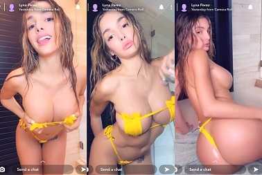 Lyna Perez Sexy Yellow Bikini Strip Tease Video Leaked #292