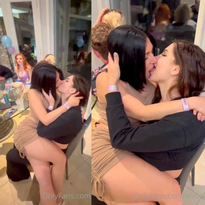 Alinity Fandy Hot Lesbian French Kiss PPV Video Leaked #858