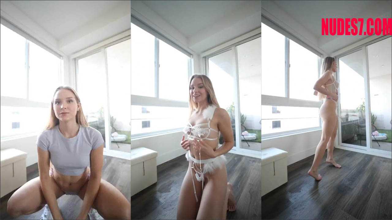 Caroline Zalog Winter White Try On Haul Nude Video #201