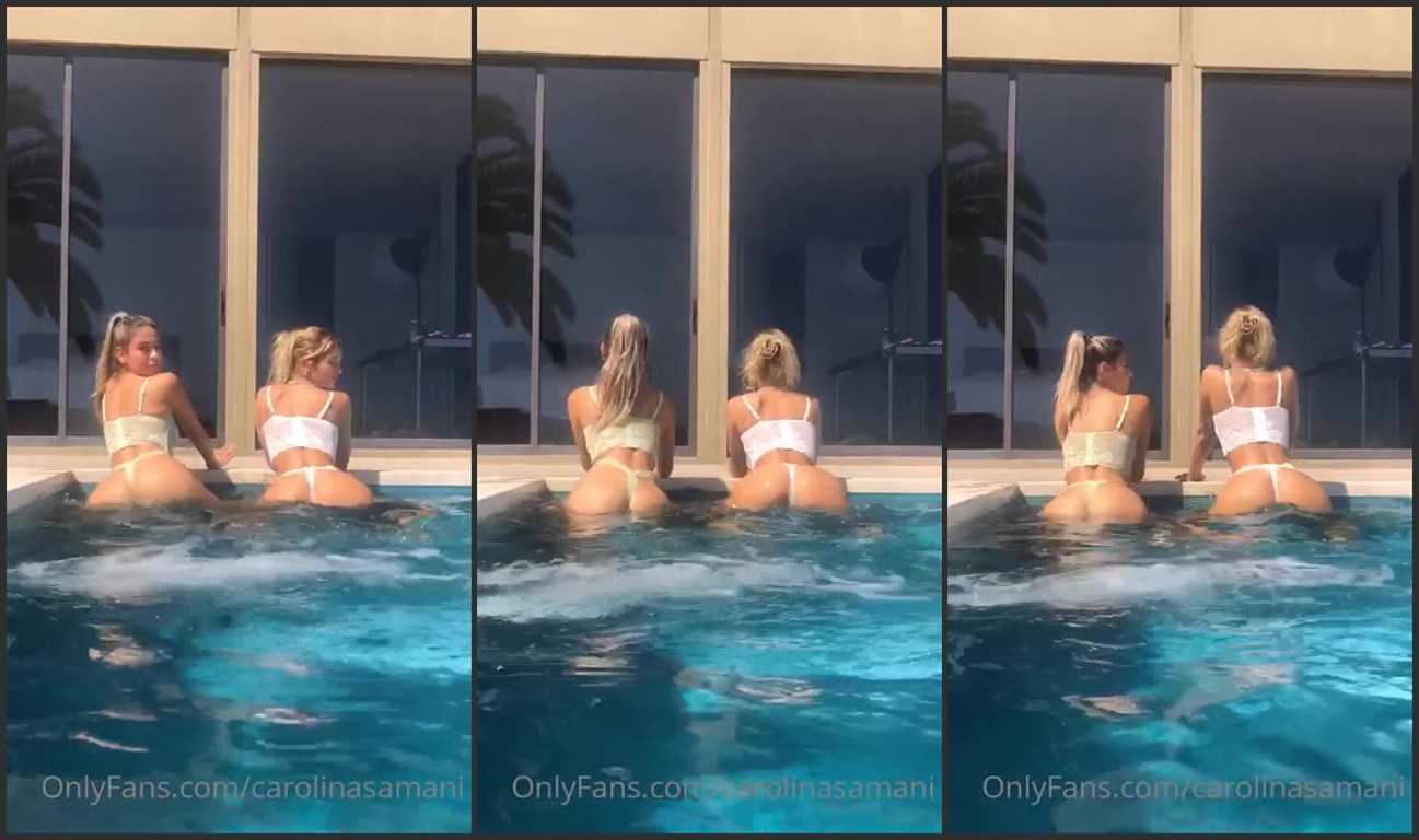 Carolina Samani Nude Ass Twerking in Pool Video