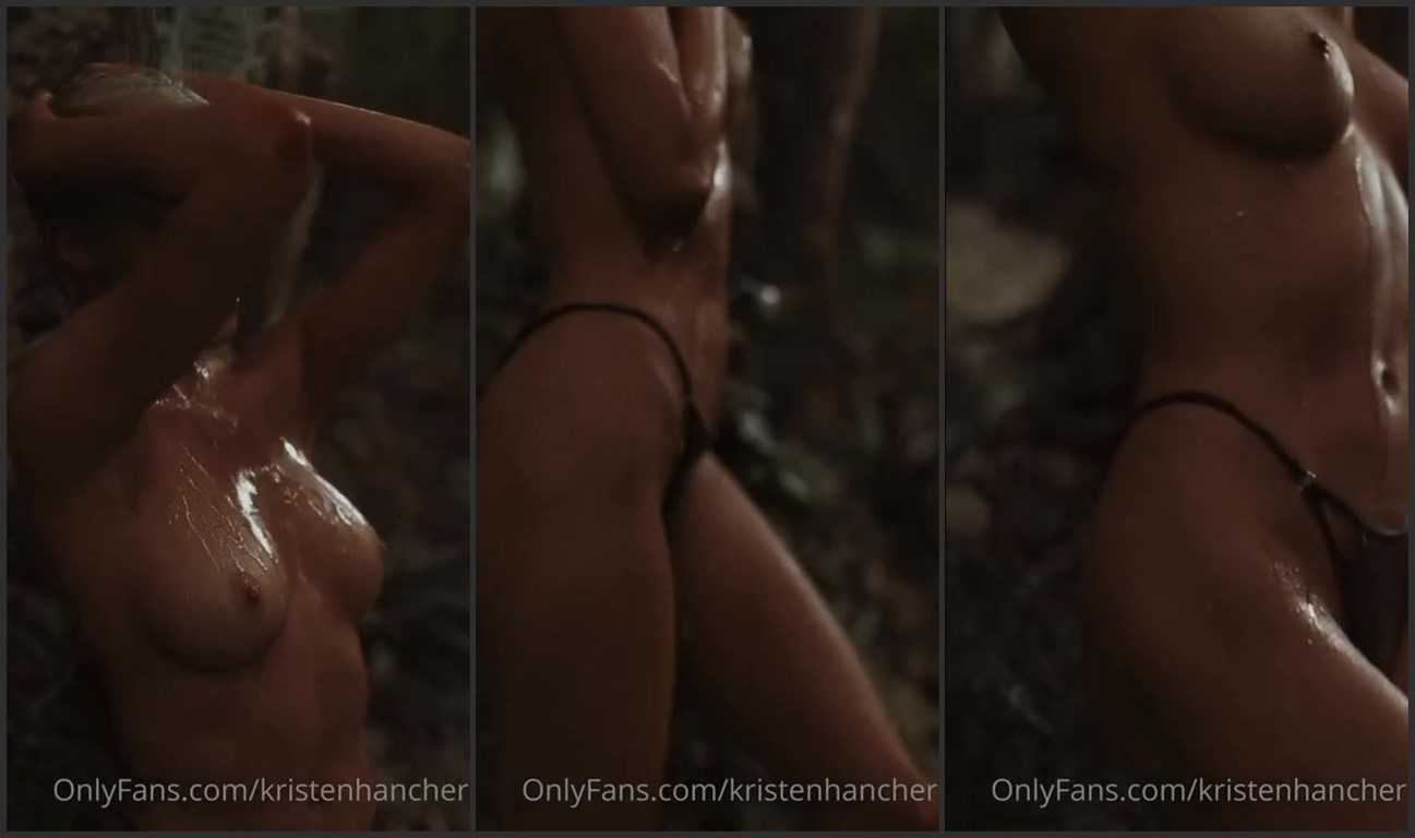 Kristen Hancher Nude Outdoor Shower Video