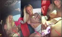 Emily Knight Lesbian Show with Viking Barbie in Car Video #159