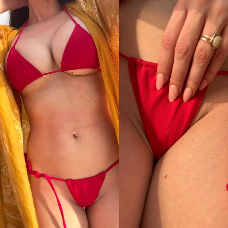 Abby Opel Nipple Beach Bikini Tease Onlyfans Video Leaked #333